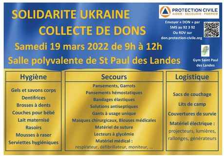 Affiche collecte Ukraine