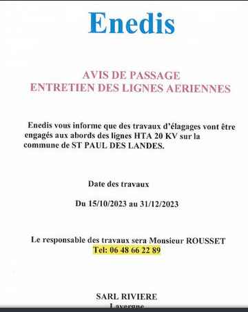 Enedis Avis de passage